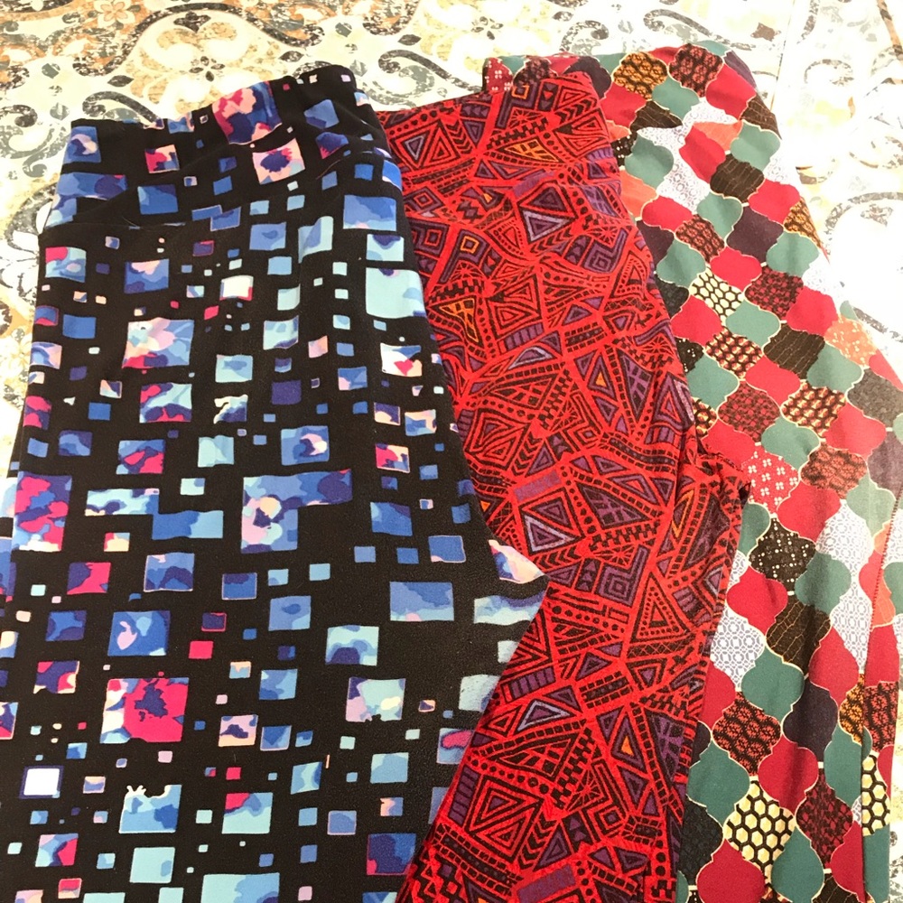 3 pairs LulaRoe TC leggings.